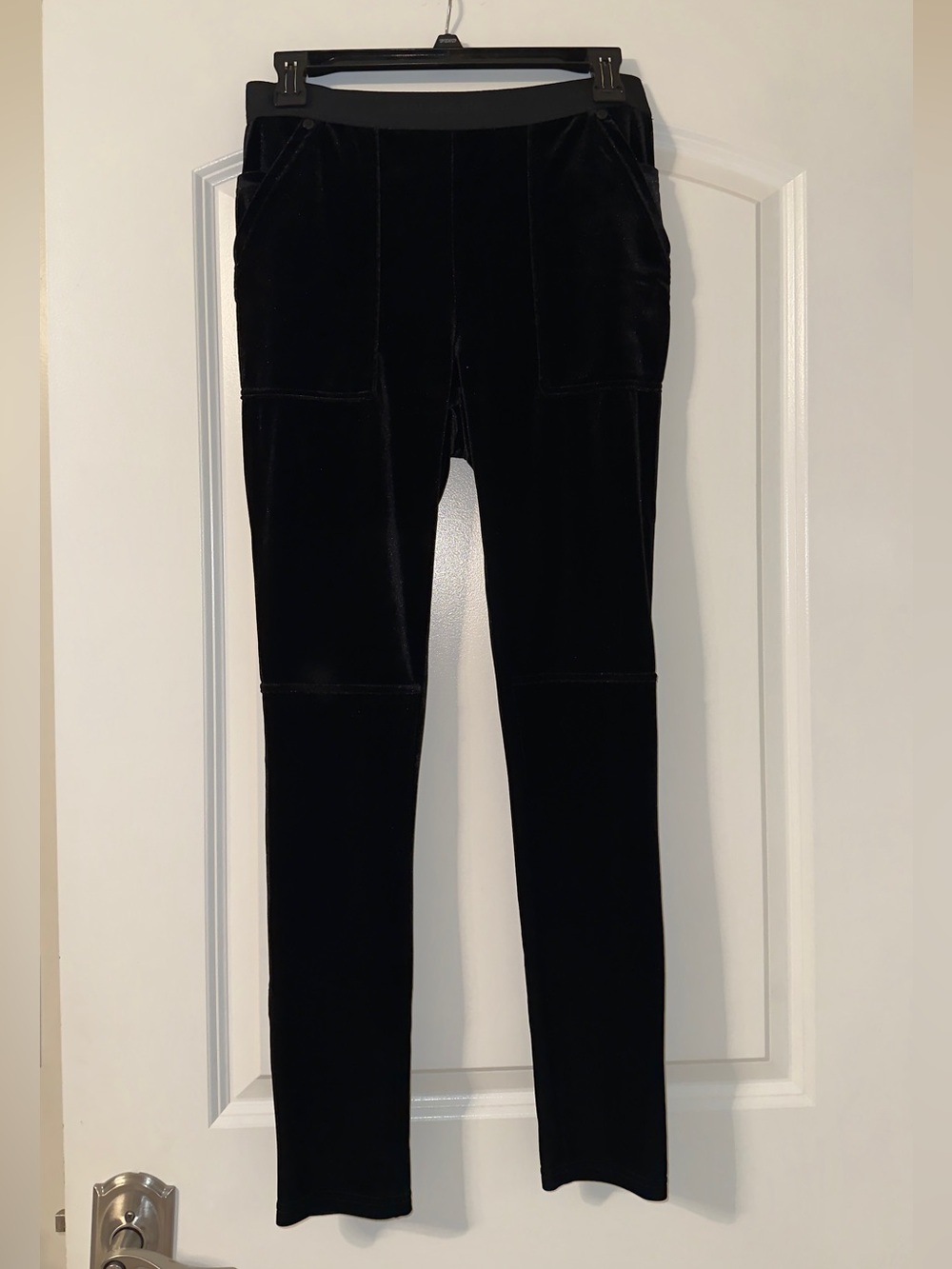 Karl Lagerfeld Black Velvet Leggings